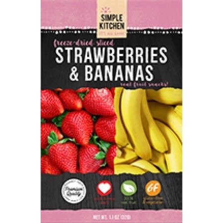 Wise Company Freeze-Dried Sliced Fruit, Strawberry & Bananas, 4.6 Oz