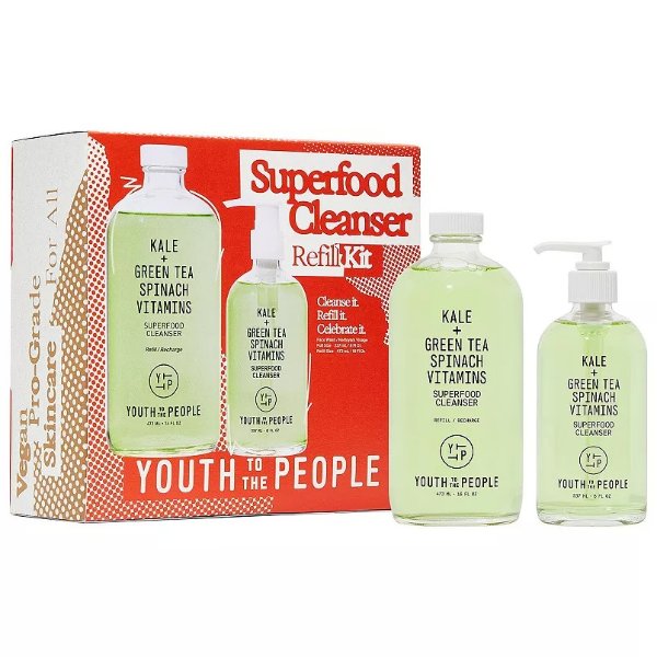 Superfood Gentle Antioxidant Refillable Cleanser Set