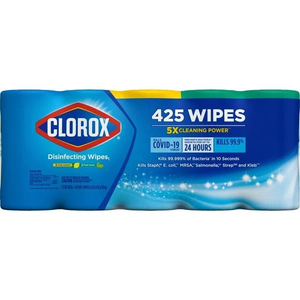 Clorox Disinfecting Wipes, Variety Pack, 425 Wipes
