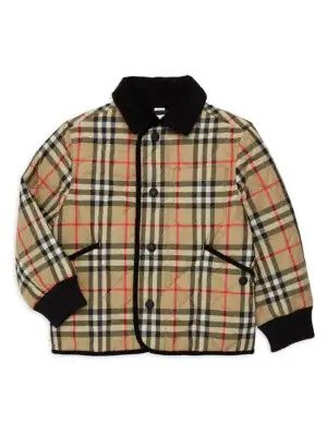 Burberry - Little Kid's & Kid's Culford Quilted Archive Plaid Jacket