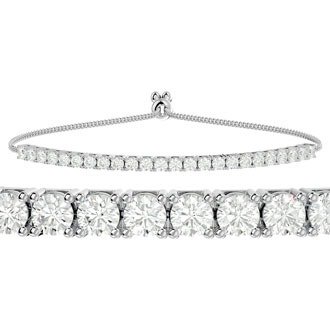 2 Carat Diamond Bolo Tennis Bracelet In 14 Karat White Gold, Adjustable 6-9 inches. New And Very Popular!