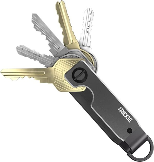 The Ridge Key Organizer - Compact Metallic Key Holder | Minimalist Innovative Keyholder | Smart Keychain Secures 2-6 Keys