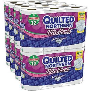 Quilted Northern Ultra Plush Bathroom Tissue, 3-Ply, 48 Double Rolls/Case
