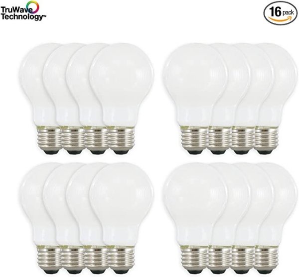 LED A19 Natural Light Series, 60W Equivalent, Efficient 8W, Dimmable, Frosted Finish, Soft White 2700K Color Temperature, 16 Pack