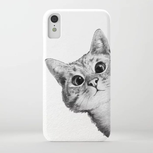 sneaky cat iPhone Case by lauragraves