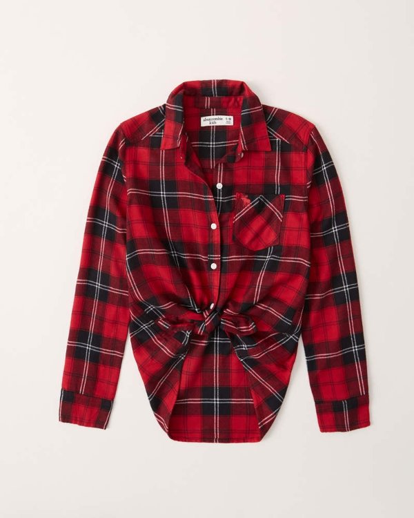 girls flannel plaid shirt | girls | Abercrombie.com