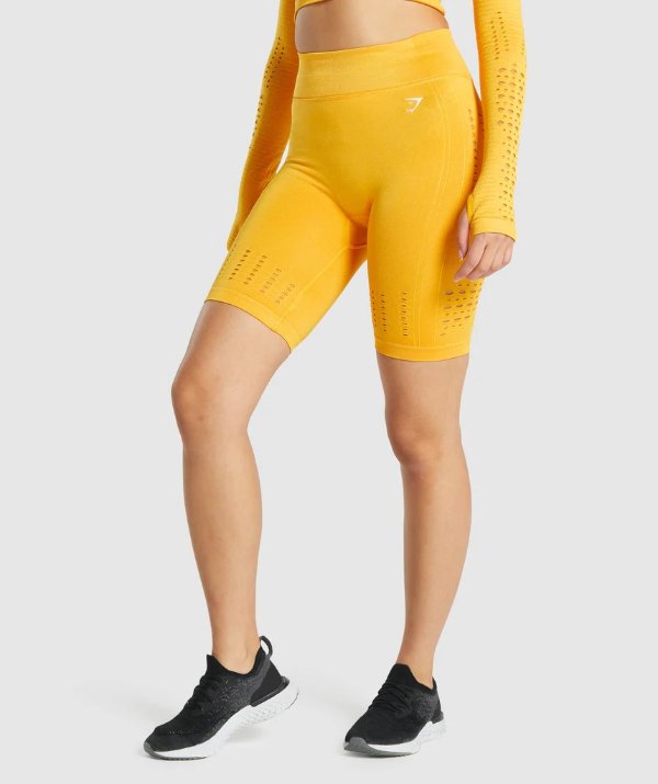 柠檬黄 单车裤