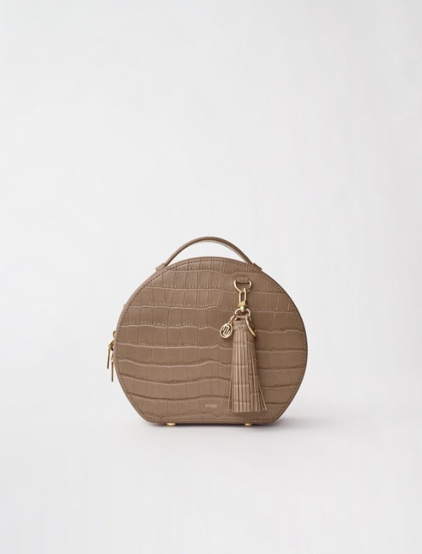 120BOXBAGCROCO Hatbox bag in embossed leather