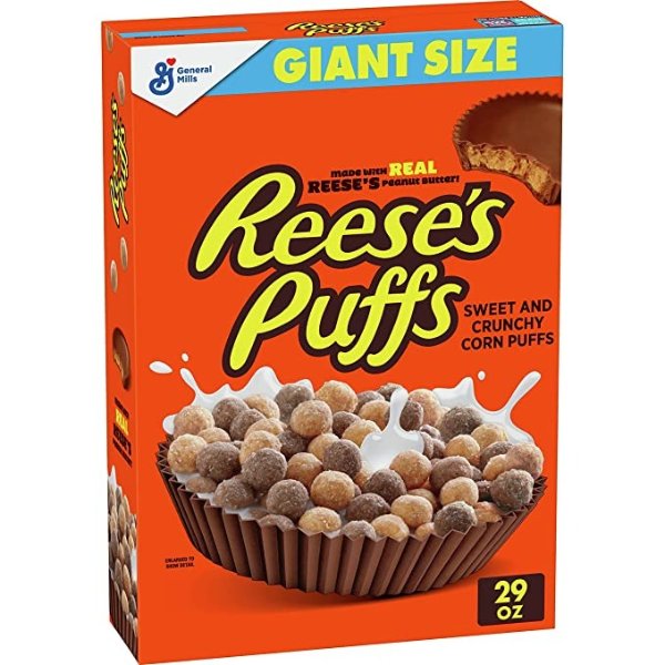 Puffs Cereal, Chocolatey Peanut Butter, with Whole Grain, 29 oz