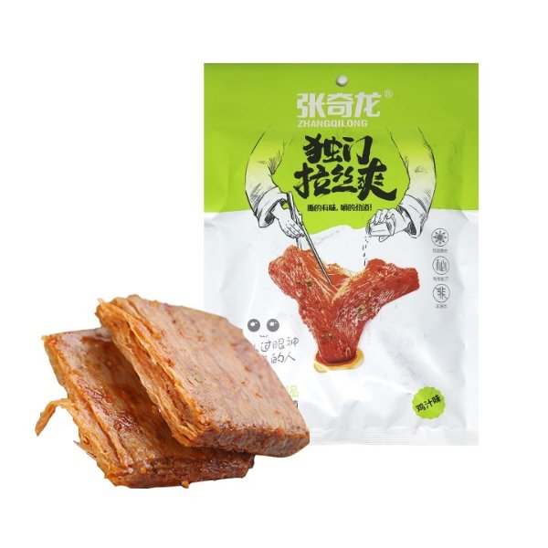 Zhang Qilong Hand Tear Protein Meat Bean Dried Hot Strip Chicken Flavor 102g