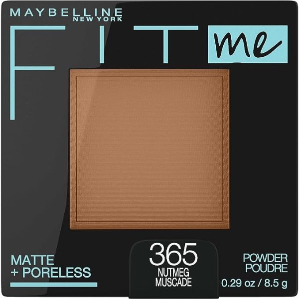 Fit Me Matte + Poreless Pressed Face Powder Makeup & Setting Powder, Nutmeg, 1 Count