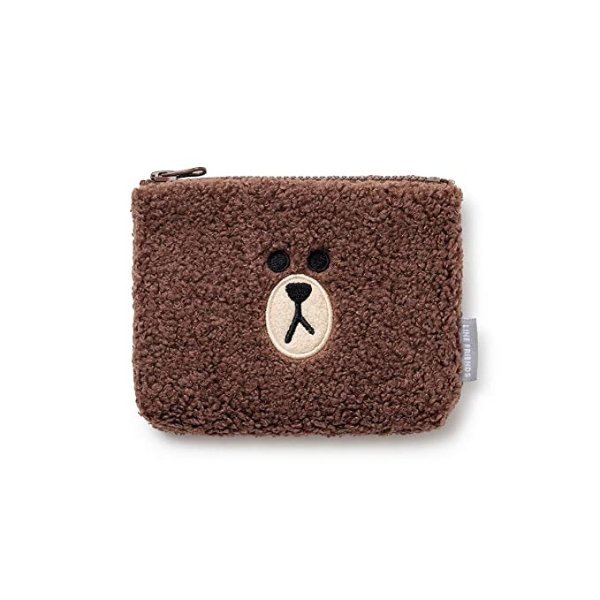 Cosmetic Multi Bag - BROWN Character Ppogeul Slim Pouch, Brown