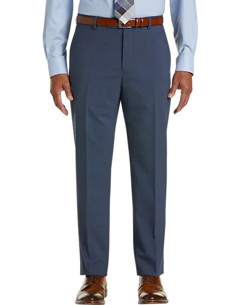 Awearness Kenneth Cole AWEAR-TECH Postman Blue Slim Fit Dress Pants