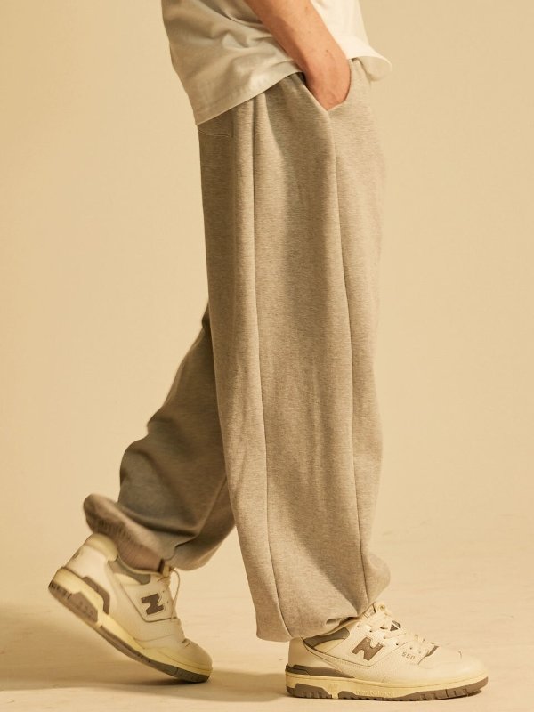 Wide-Leg One-Tuck Joggers _ 2 Colors