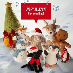 Jellycat 圣诞系列现在还有，一起唱歌跳舞来庆祝新年