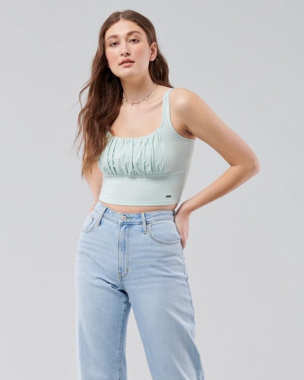 Must-Have Ruched Crop Cami