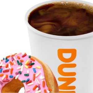Dunkin Donuts 冬季每周一限时活动 热咖啡冰咖啡都可享