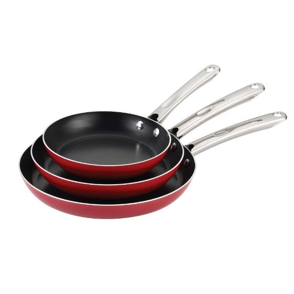 Aluminum Stovetop Skillet Set With Nonstick Coating