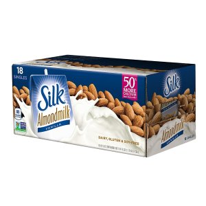 史低价：Silk Pure 全天然杏仁奶（8oz,18瓶）