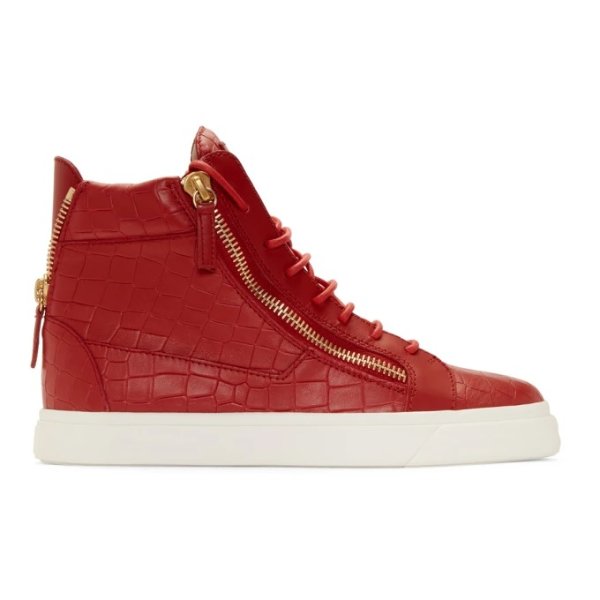 - Red Croc May London High-Top Sneakers