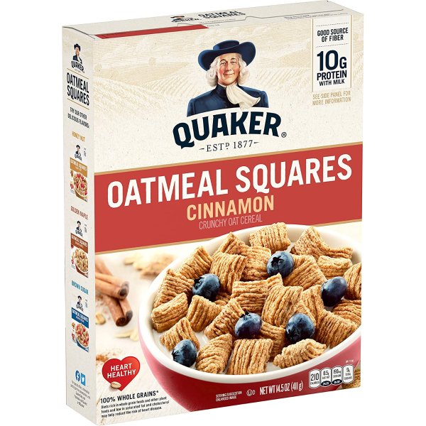 Quaker 桂格肉桂早餐谷物方块 14.5oz 4盒