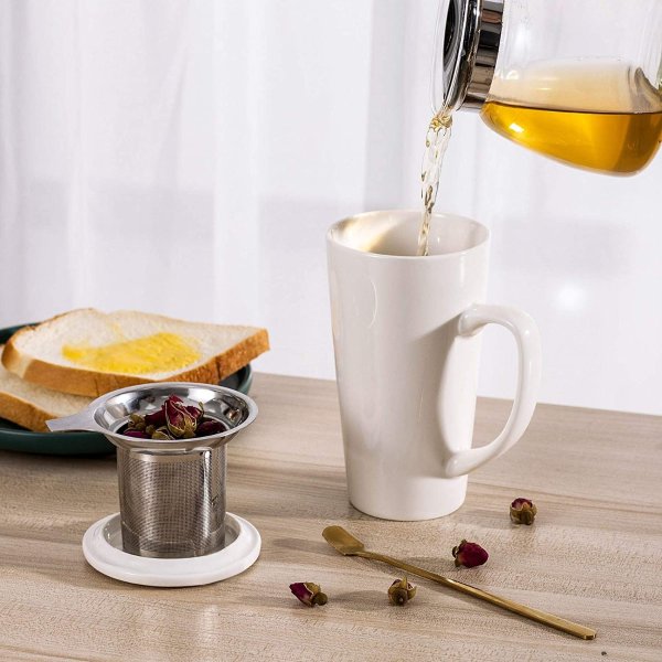 DiiKoo Tea Cups with Infuser and Lid