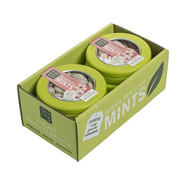 6 Piece Green Tea Mints Canister, Cherry Blossom, 1.2 Ounce (Pack of 6)