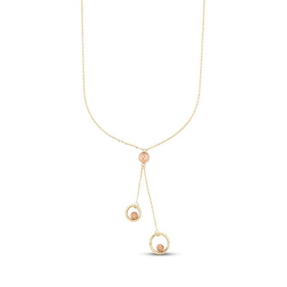 Circle Bead Necklace 14K Two-Tone Gold 17&quot;|Kay