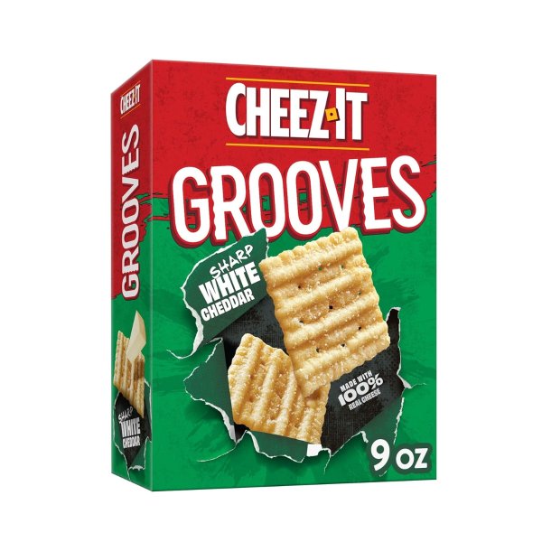 Cheez-It Grooves Crunchy Cheese Crackers 9oz Box