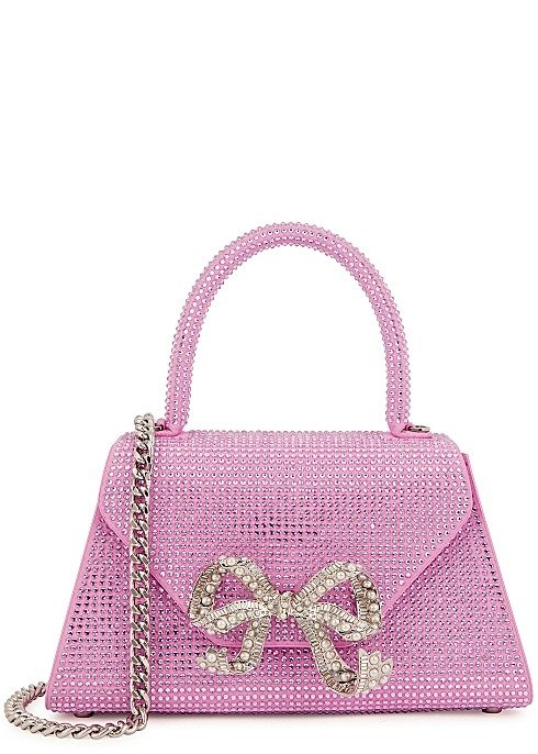 The Bow Bag mini embellished top handle bag
