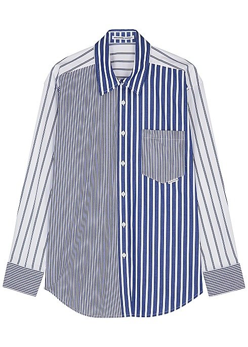 Striped cotton-poplin shirt