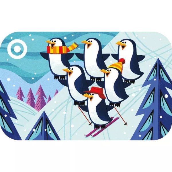 滑雪企鹅礼卡