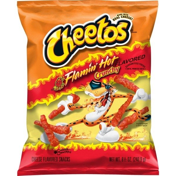 Crunchy Cheese Flavored Snacks Flamin' Hot Flavored, 8.5 oz