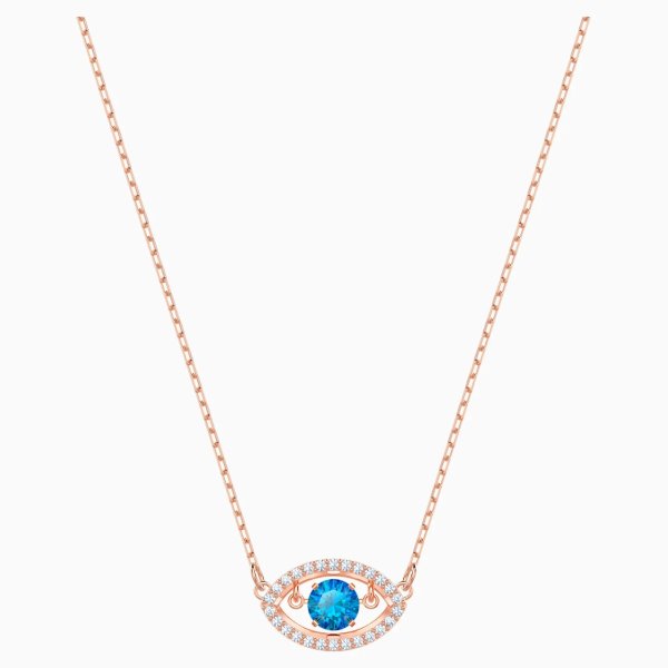 Luckily Necklace, Multi-colored, Rose-gold tone plated by SWAROVSKI