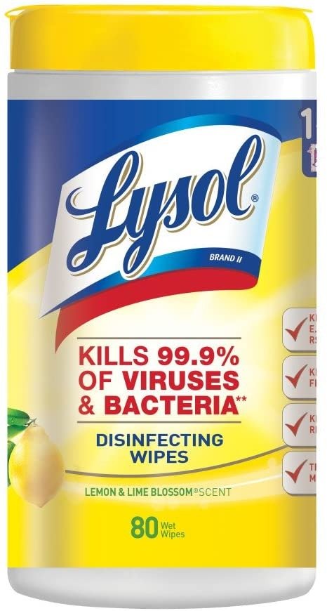 Disinfecting Wipes, Lemon & Lime Blossom, 80ct