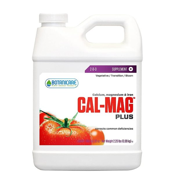 HGC732110 Cal-Mag Plus, A Calcium, Magnesium, And Iron Plant Supplement, Corrects Common Plant Deficiencies, Add To Water Or Use As A Spray, 2-0-0 NPK, Quart