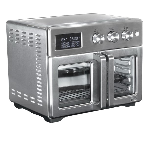 Bella Pro Series 12-in-1 6Slice Toaster Oven + 33qt. Air Fryer with French Doors Stainless Steel