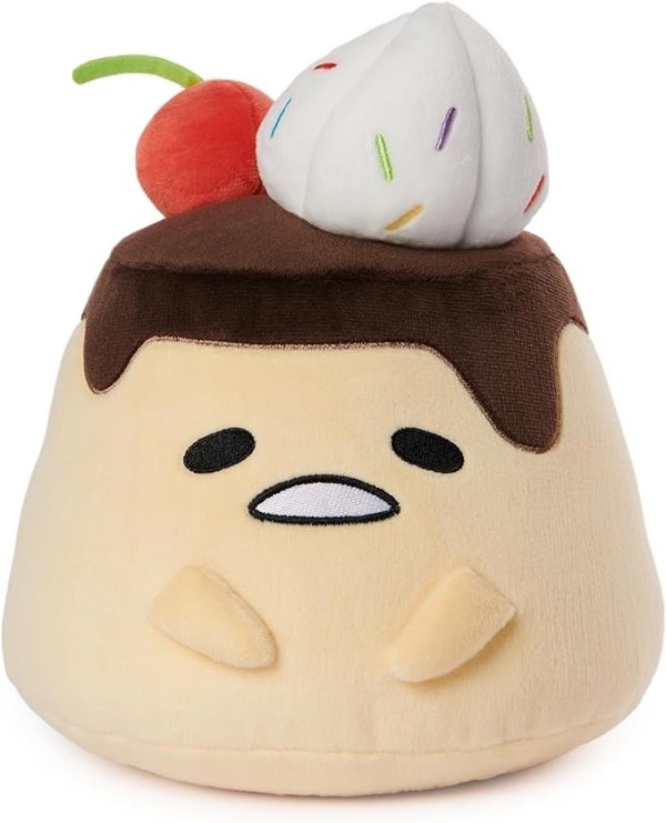 Sanrio Gudetama The Lazy Egg Stuffed Animal, Flan Gudetama Plush Toy for Ages 1 and Up, 9”