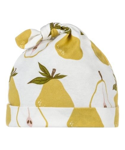 White Pear Organic Cotton Knotted Beanie - Infant