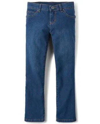 Girls Basic Bootcut Jeans - Victory Blue Wash | The Children's Place - VICTRY BLU WASH