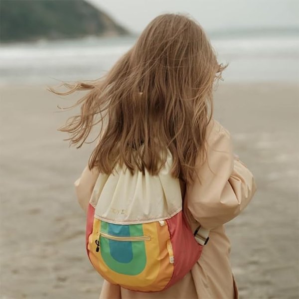 Zoy zoii Drawstring Bag for Kids, Rainbow Bag Gift for Girls Boys Sports Camping Outdoor Travel, Widened Shoulder Straps Adjustable Length