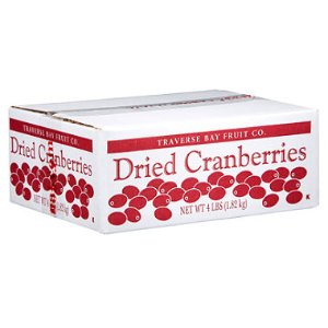 Traverse Bay Fruit Co. Dried Cranberries, 4-Pound Box