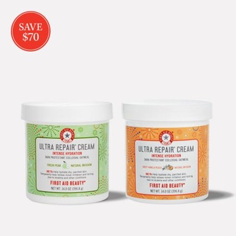 First Aid Beauty鲜梨修复霜14oz + 香草蜜桃修复霜14oz
