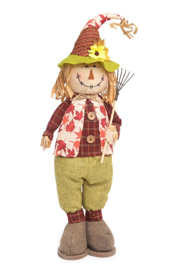 A AND B HOME 24" Harvest Standing Scarecrow Decoration