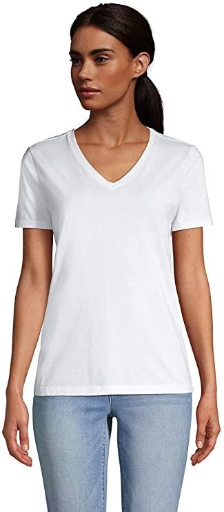 ' End Women's Relaxed Supima Cotton Short Sleeve V-Neck T-Shirt