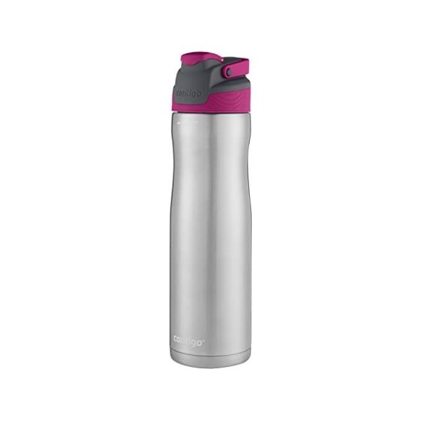 AUTOSEAL Chill Stainless Steel Water Bottle, 24oz, Very Berry