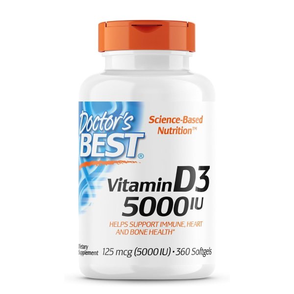 Vitamin D3 5,000 IU for Healthy Bones 360 Count (Pack of 1)