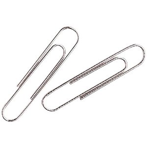 Smart Nickel Finished Non-Skid Paper Clips, Silver, 1.25", 100-Pack
