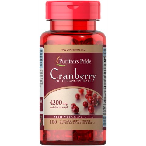 Cranberry Fruit Concentrate with C & E 4200 mg 100 Softgels | Columbus Day Sale | Puritan s Pride