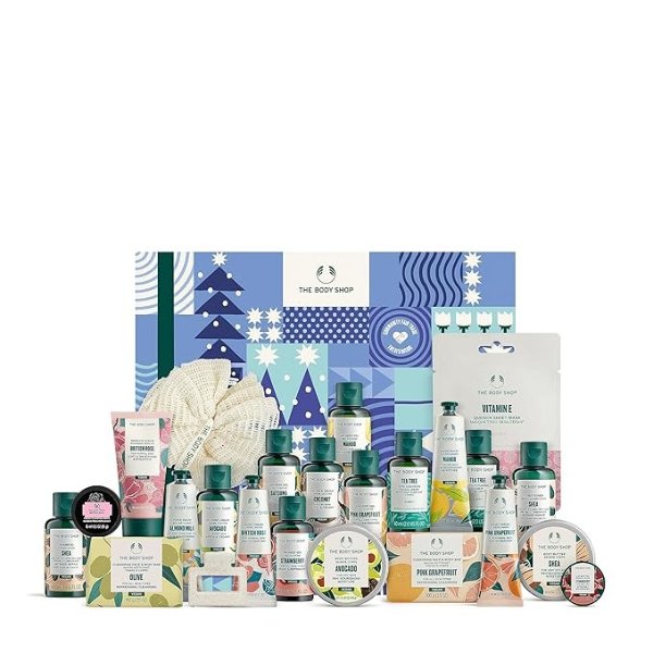 The Body Shop 24-Piece Holiday Beauty Advent Calendar, 24-Piece Holiday Gift Set